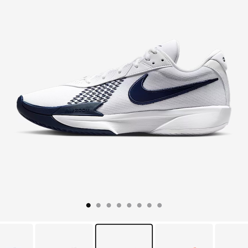 Nike White and Navy Blue Athletic Shoes